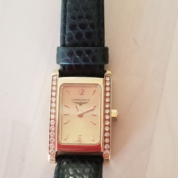 Authentic Longines 18k Gold VVS Diamond Watch, New Battery. Mint, Certificate - Picture 2 of 14